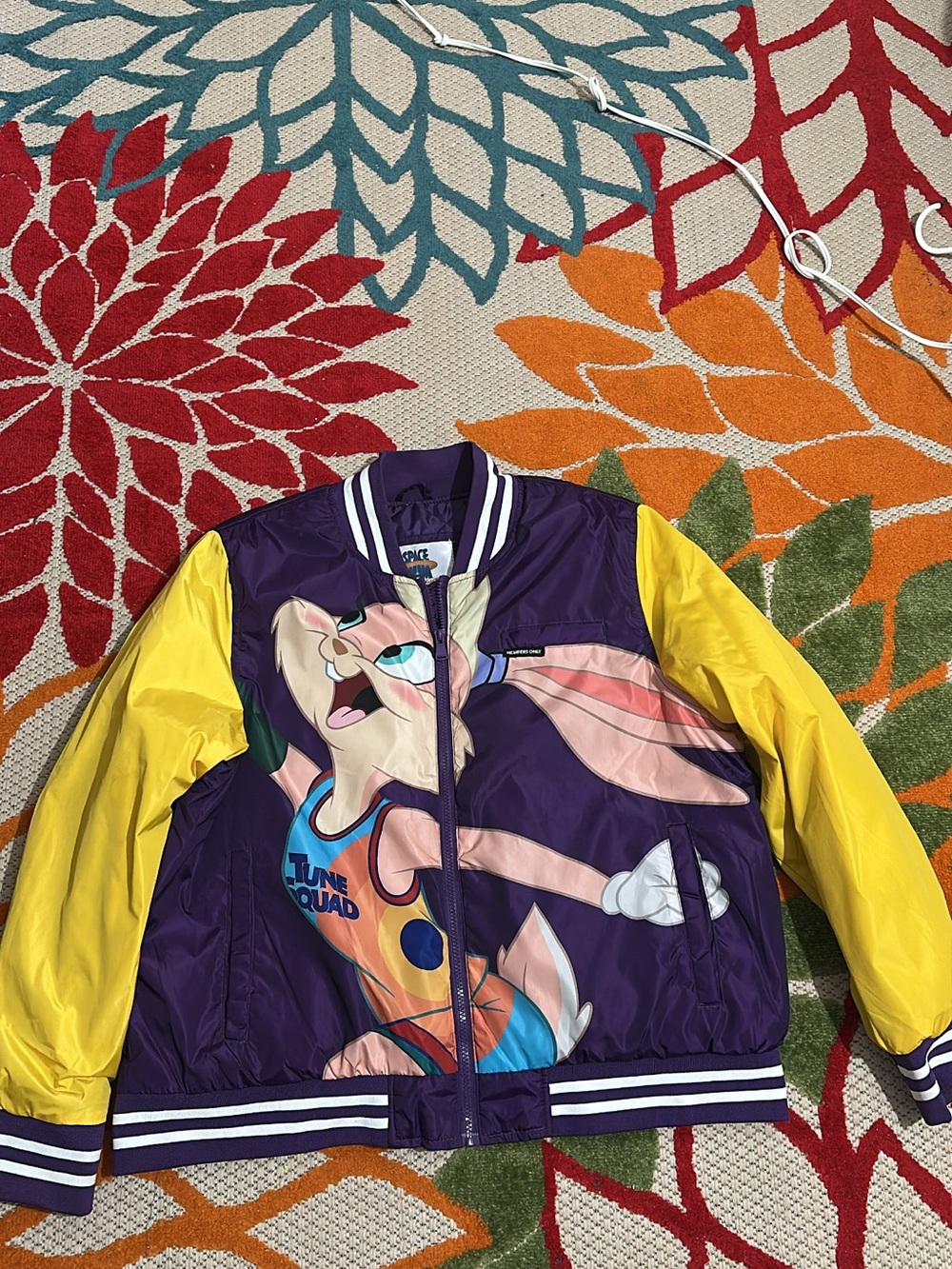 Tune Squad Lola Bunny Colorblock Bomber Jacket - Purple/Yellow